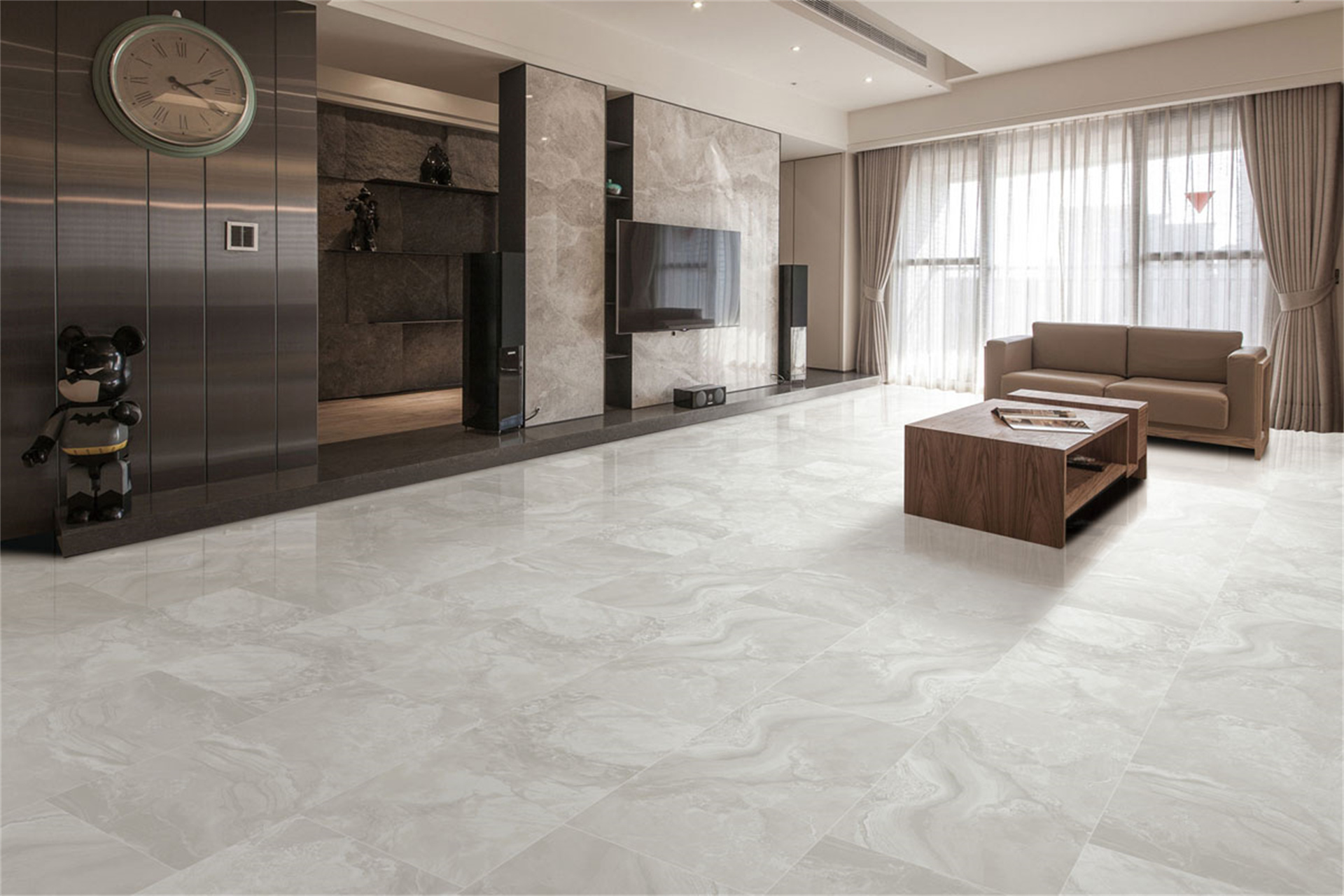 porcelain tile flooring
